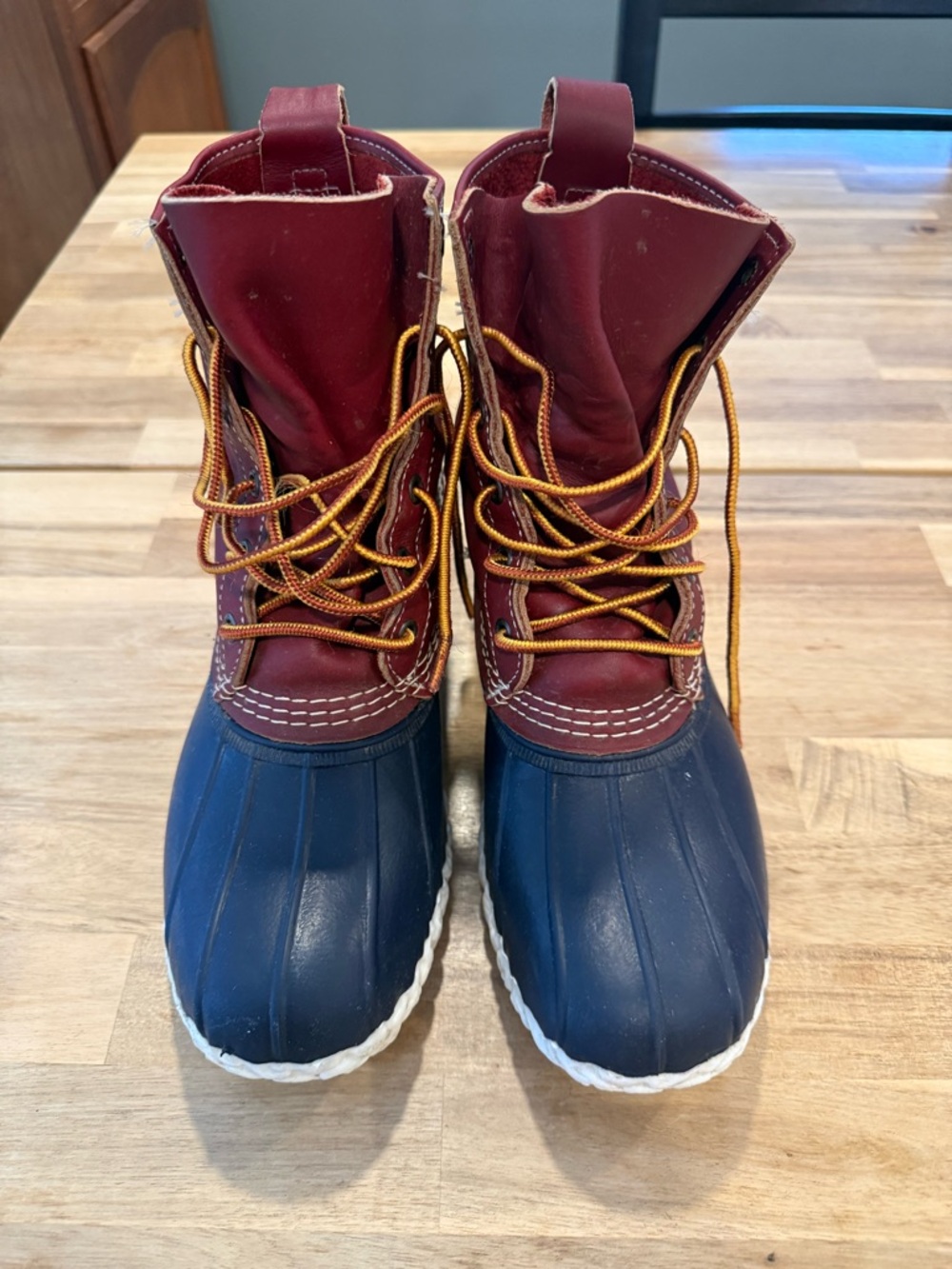 Rare LL Bean Bean Boots in Red, White, and Blue - Women 9M
